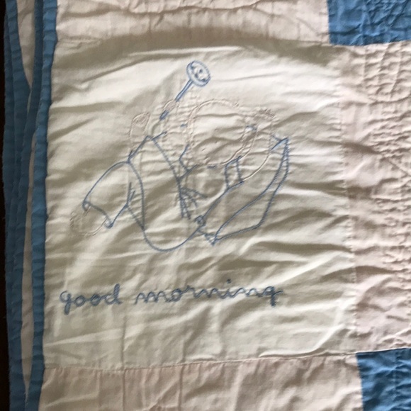 Vintage Baby Quilt & Pillow Case from 1939.